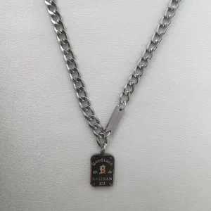 Good Luck Pendant Necklace for Men Women Streetwear Punk Hip Hop Unisex Style thumbnail 2