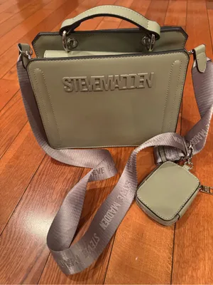 Steve Madden Bevelyn Convertible Satchel Crossbody Bag Sage Green NWOT thumbnail 1
