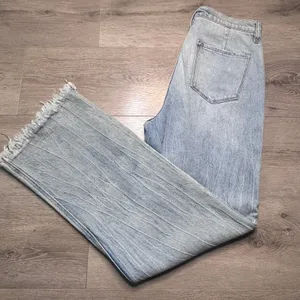Kancan‎ High Rise Wide Leg Jeans Light Wash Frayed Hem KC7847M Womens 11/29 thumbnail 1