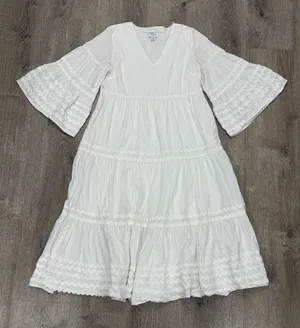 Lisa Marie Fernandez for Target White Ric Rac Flare Sleeve Midi Dress thumbnail 1