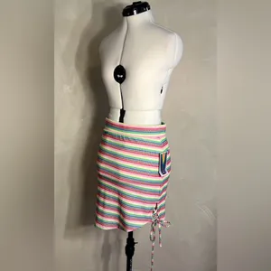 Target Pride Women's Asymmetrical Rainbow Striped Pull On Casual Mini Skirt|Sz:M thumbnail 6