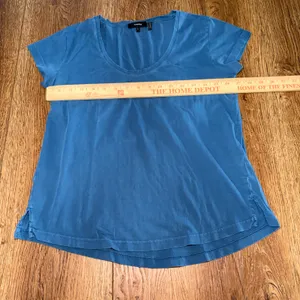Theory Easy U Relaxed Tee Blue Pima Cotton Scoop Neck Shirt Womens S Minimalist thumbnail 4