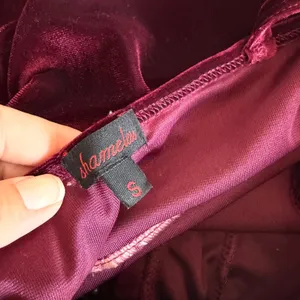 Shameless Velvet Camisole Small Burgundy Studded V-Neck Y2K 90s Whisigoth Goth thumbnail 6