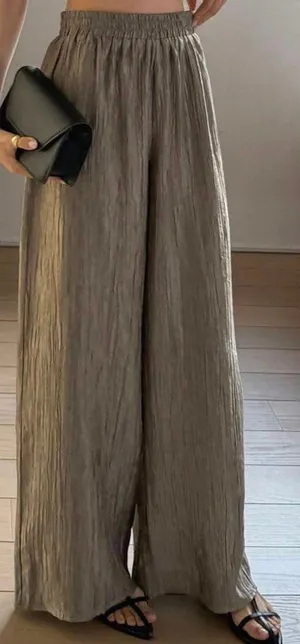 Wide legs pants Gold Size M thumbnail 1