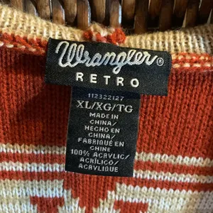 Wrangler Retro Southwestern Print Hooded Knit Cardigan with Belt Size XL thumbnail 2