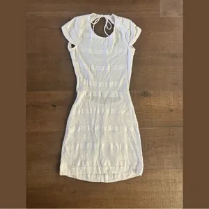 free people meika white backless cutout mini dress thumbnail 2