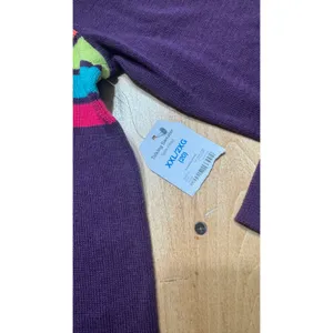 Time and Tru Womens Talking Sweater Purple Pearl Stripe XXL 20‎ New thumbnail 3