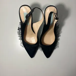 Betsey Johnson Blue Mia Lace Slingback Pumps Heels thumbnail 2