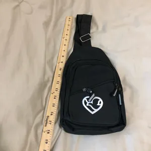 Nebraska Methodist Hospital Black Sling Bag with Heart Dove Design thumbnail 5