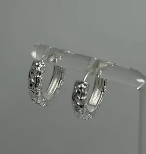 925 Sterling Silver Earrings Hoop thumbnail 7