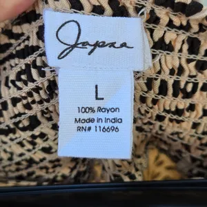 Japna Animal Print Wrap Stretch Midi Skirt SIZE Large thumbnail 6