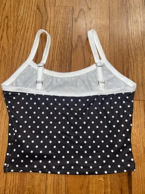 SheIn Navy Polka Dot Spaghetti Strap Tank Top NWOT thumbnail 3