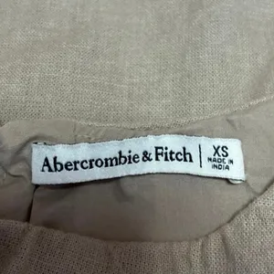 Abercrombie & Fitch Beige Linen Sleeveless Crop Tank Tee T-Shirt Top Size XS thumbnail 4