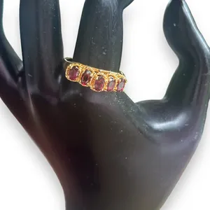 Vintage Multi Gemstone Ring Gold thumbnail 2