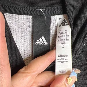 Women’s Black Zip-Front Track Jacket with‎ Stripe Sleeve XS thumbnail 3