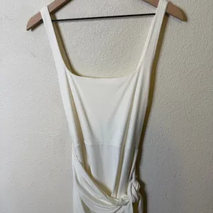Aritzia Wilfred Saturn Wrap Dress White Sleeveless Womens Size L‎ thumbnail 7