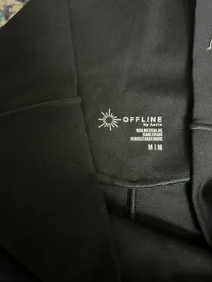 Aerie Leggings OFFLINE by High-Waisted Crossover Flare Black thumbnail 5