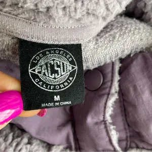PacSun Cozy Hiker Oversized Purple Sherpa Jacket Women’s Size M Teddy Boyfriend thumbnail 10