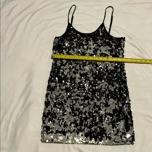 Sparkling Black and Silver Sequin Dress Size L thumbnail 3