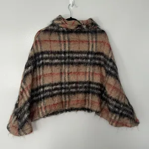Burberry Women's Poncho Wool Mohair Blend Size M based on Measurements Luxury thumbnail 6