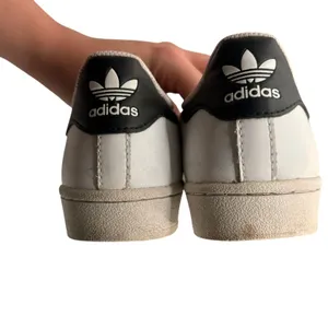 Adidas Superstar Sneakers 6.5 White Black Leather Classic Shell Toe College Shoe thumbnail 11
