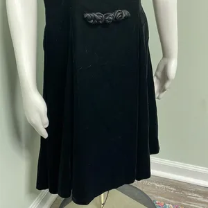 Santa Fe By Jim Tremblay Vintage Black Velvet Dress thumbnail 3
