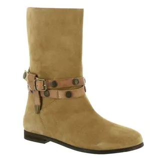 Free People Hayden Slouch Boots Women’s Boots Sz 38 , 7-7.5 Suede Buckle Calf thumbnail 1