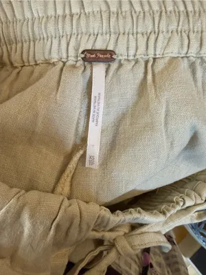 ✨NWOT Free People Chambers Linen Laid Back Pull On Pants XS✨ thumbnail 9