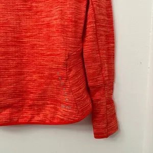 Nike Shirt Women's Small 1/4 Zip‎ Running Pullover Heathered Orange Thumbhole thumbnail 9