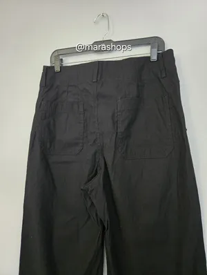 Maeve The Colette Cropped Wide-Leg Pants Black thumbnail 6