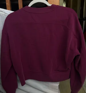 Lululemon Perfectly Oversized Ribbed Crop Crew Magenta thumbnail 4