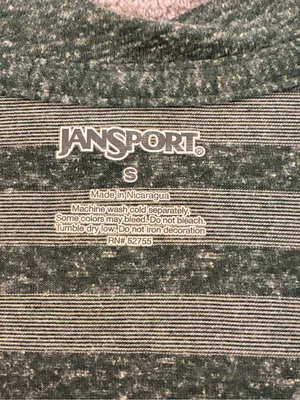 JanSport Women's Heathered Green V-Neck Tee Size Small thumbnail 2