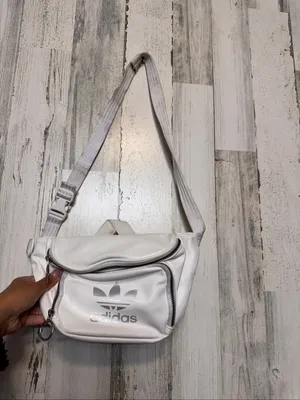 Adidas Originals White Leather Crossbody Bag Fannypack Sling Purse thumbnail 2