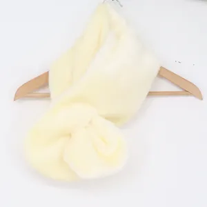 Unbranded Scarf Womens OS Pull-Through Faux Fur Cream Plush Excellent thumbnail 2