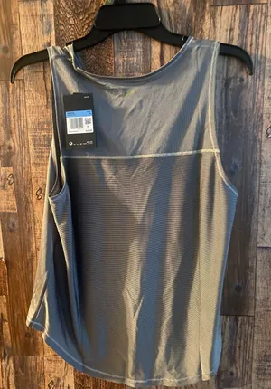 Nike NWT Dri fit Women's running gray tank top size Medium ( 32) thumbnail 2