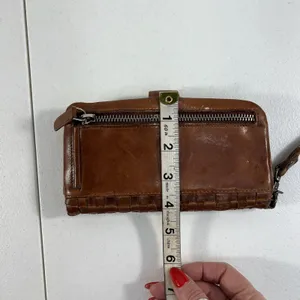 Valenca Holland Brown Woven Distressed Leather‎ Wallet Credit Card ID Holder thumbnail 13
