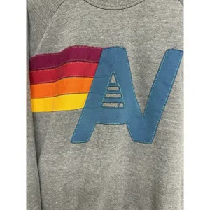 Aviator Nation Logo Stitch Sweatshirt Heather Gray Size Medium‎ thumbnail 8