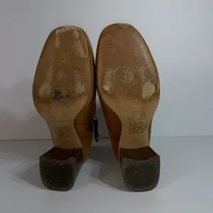 ALDO Gwulia suede ankle Boots Side Zip Block Heel Tan Womens Size 7.5 thumbnail 10