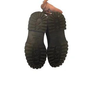 LAST Women Leather Boots 40 Black Rocky Chelsea Lug Sole Platform Pull On Edgy thumbnail 3