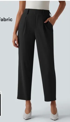 New Halara Women's Size XL Black Stretch High Waisted Cropped Pants thumbnail 1