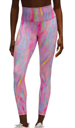 EUC Lululemon Wunder Train High Rise Leggings Prism Marble Multi Size 6 Rtl. $98 thumbnail 1