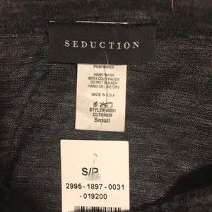 Seductions NWT Small Solid Plain Dark‎ Gray Thin Mini Skirt Womens thumbnail 6