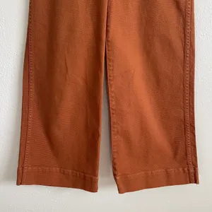 Madewell Orange Rust Retro Emmett High Waisted Wide Leg Crop Jean Trouser Pants thumbnail 5