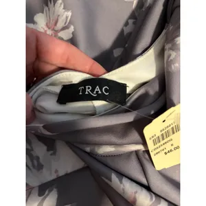 TRAC Skater Dress Floral Mauve Pink‎ Spaghetti Strap NWT Romantic Small thumbnail 6