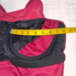 Miraclesuit Rendezvous One Pc‎ Swimsuit Burgundy Mesh High Neck Tummy Control thumbnail 10