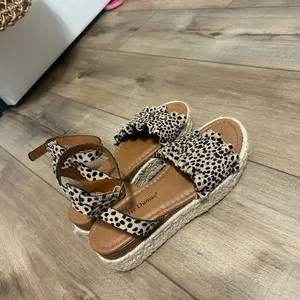 Pierre Dumas Black and Cream Spotted Espadrille Sandal thumbnail 2