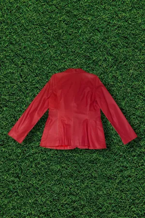 Tommy Bahama Red Leather Coat thumbnail 2