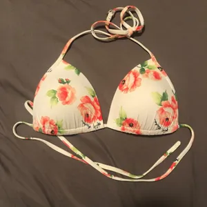 Gilly Hicks Push Up Halter Tie Floral Bikini Top thumbnail 1