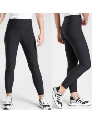 Athleta Stellar City Tight Size 14 Black High Rise Leggings Pilates‎ Sporty Chic thumbnail 2