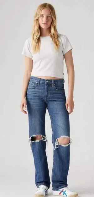 Levi’s Low Pro Straight Medium Wash Denim Jeans size 25 thumbnail 1